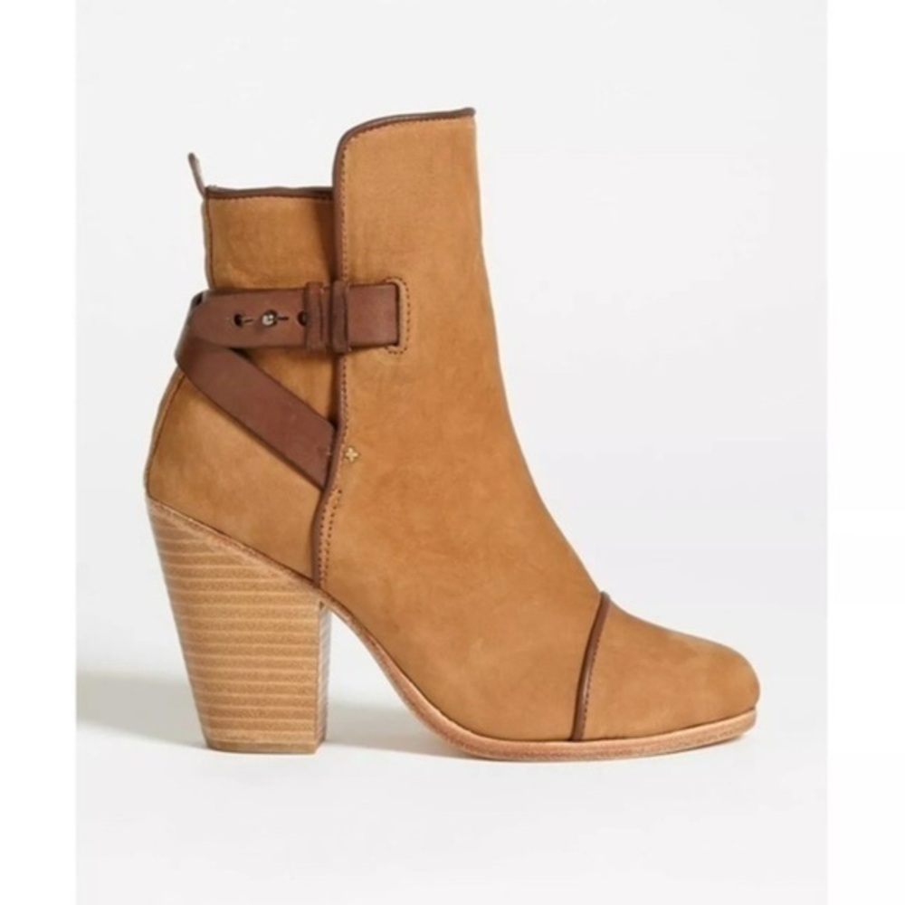 Rag & Bone ‘Kinsey’ Suede Leather Ankle Boots in ‘Camel’ Tan Size 37.5